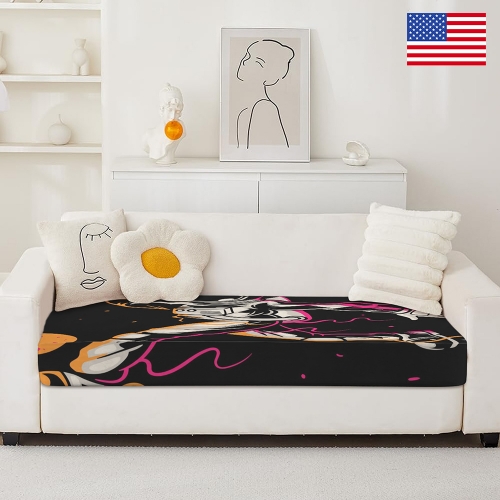 Sofa Cushion Cover (50" x 27.5" x 8")(Pack of 2) | Ships from USA