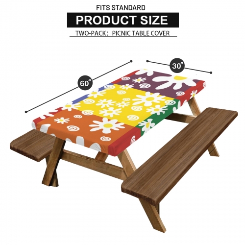 Picnic Table Cover (60" x 30")(Pack of 2)(Made in Queens)