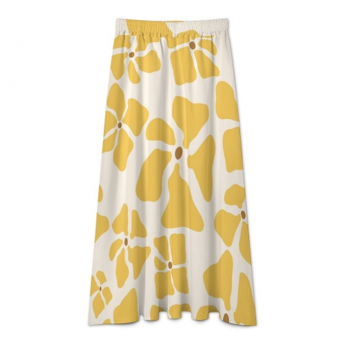 All Over Print Midi Skirt