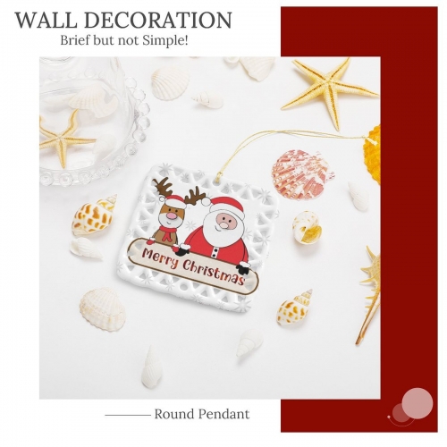 Square Ceramic Ornament (Made in USA)