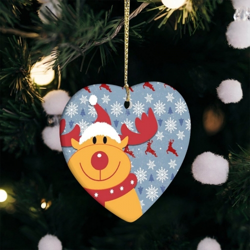 Heart-Shaped Ceramic Ornament (Made in USA)