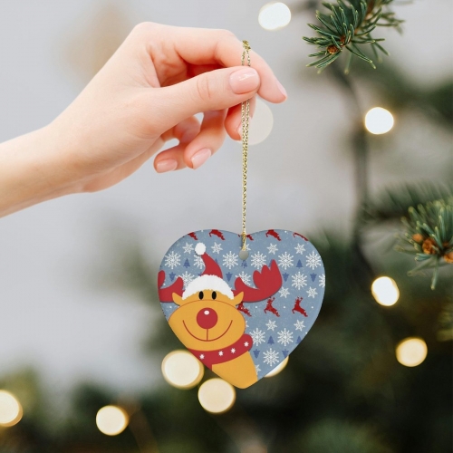 Heart-Shaped Ceramic Ornament (Made in USA)