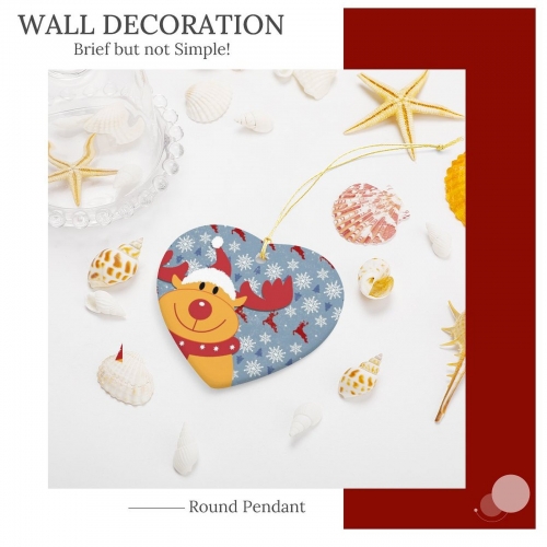 Heart-Shaped Ceramic Ornament (Made in USA)