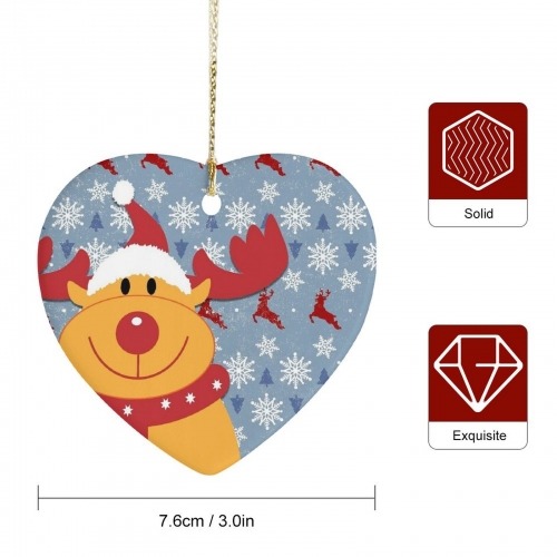 Heart-Shaped Ceramic Ornament (Made in USA)
