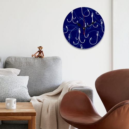 Wooden Wall Clock Without Scale (Black Pointer)(40 x 40 cm)