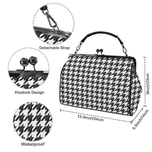 Kisslock Crossbody Shoulder Bag-Large (Model 1752)