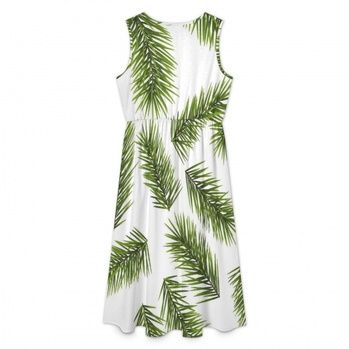 Crew Neck Sleeveless Dress