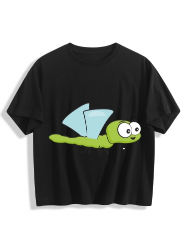 Women's Cropped T-Shirt (Front Side Printing) (Made in USA)