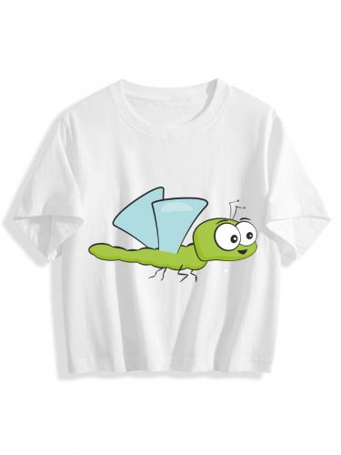 Women's Cropped T-Shirt (Front Side Printing) (Made in USA)