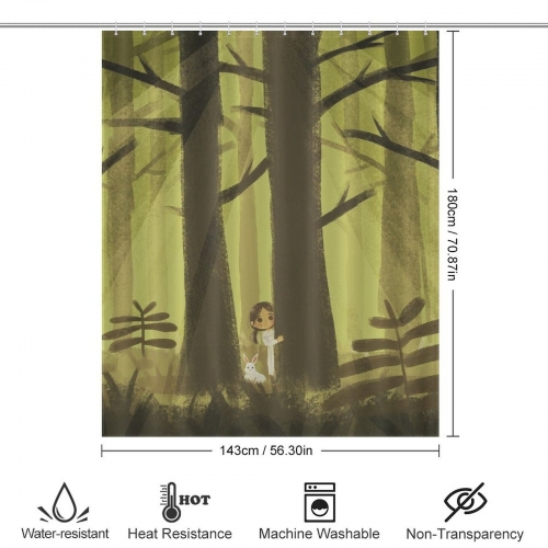 Custom Shower Curtain (143×180cm)