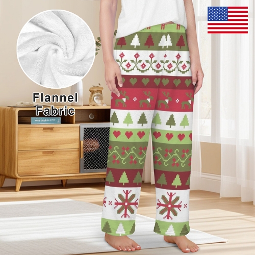 Women's Flannel Pajama Trousers (Model Sets 02) | Ships from USA