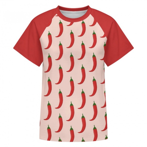 Women's All Over Print Raglan T-shirt