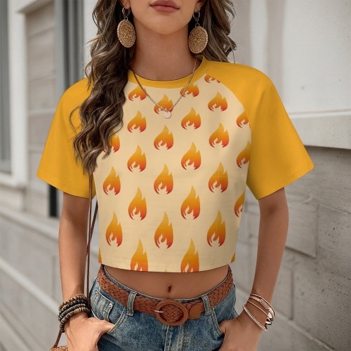 All Over Print Cropped Shirt