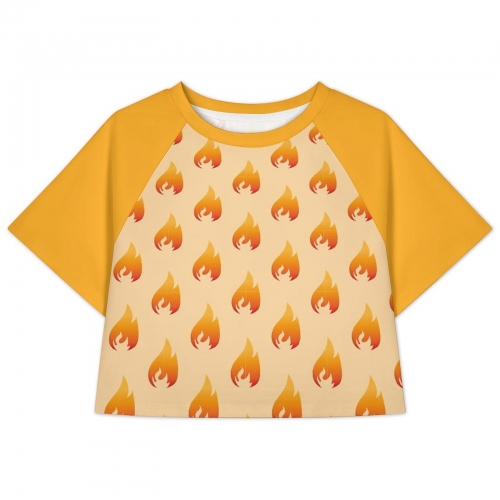 All Over Print Cropped Shirt