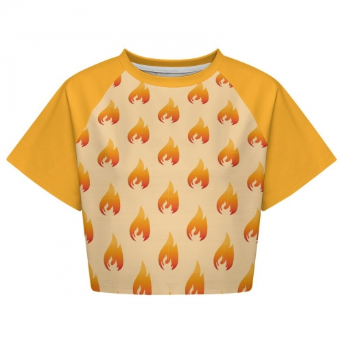 All Over Print Cropped Shirt