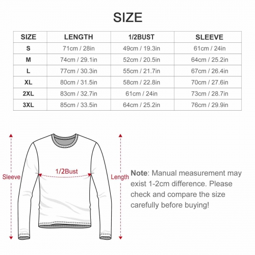 Men's Long-Sleeved T-Shirt (Front Printing)