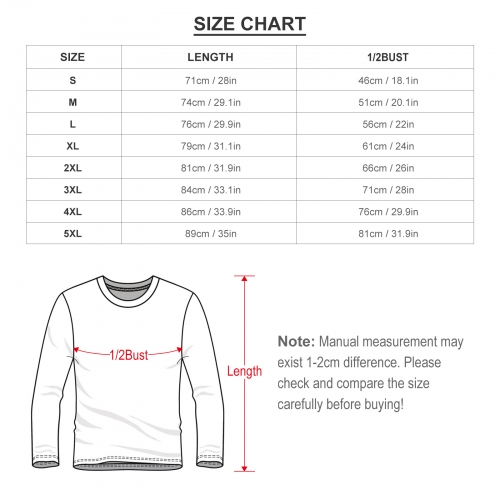 Cotton Long Sleeve T-Shirt (Front&Back Printing)
