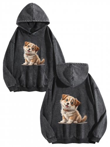 Vintage Wash Hoodie (Front&Back Printing) (Made in USA)