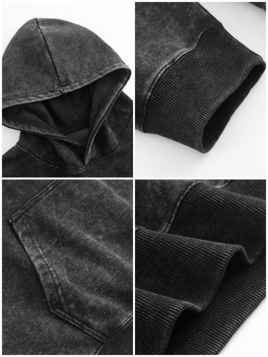 Vintage Wash Hoodie (Front&Back Printing) (Made in USA)