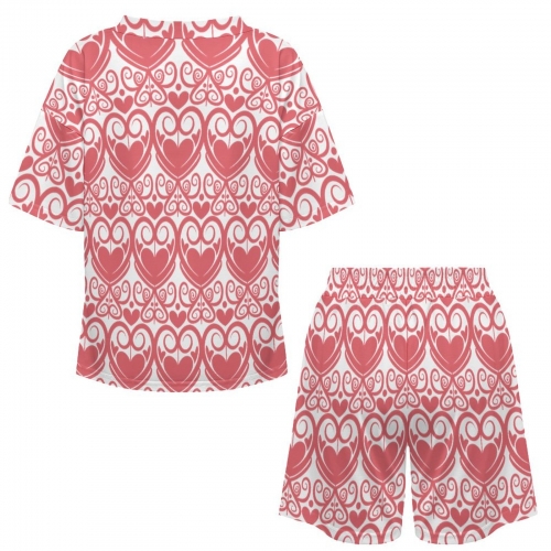 Women’s V-Neck Short Sleeve Pajama Set