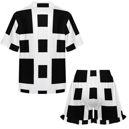 Women's Ruffled Short-Sleeve Pajama Set