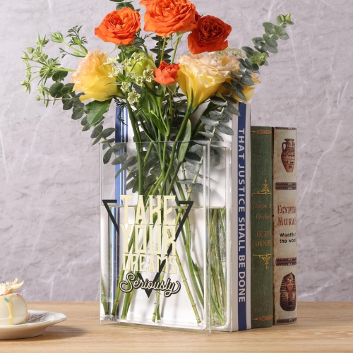 Acrylic Book Shaped Vase(Made in USA)