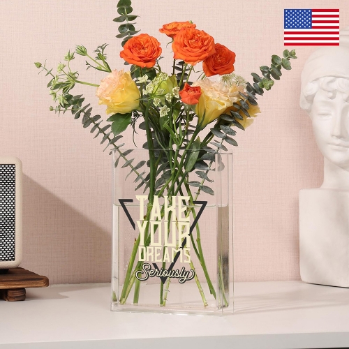Acrylic Book Shaped Vase | Ships from USA