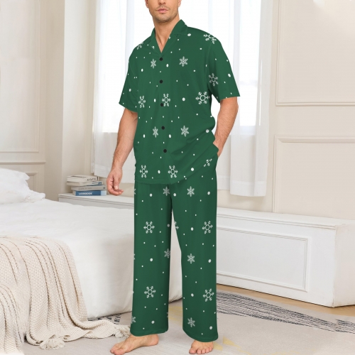 Men's V-Neck Pajama Set (Model Sets 32)