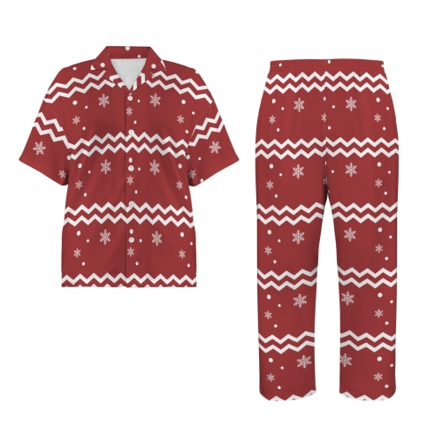 Women's V-Neck Pajama Set (Model Sets 32)