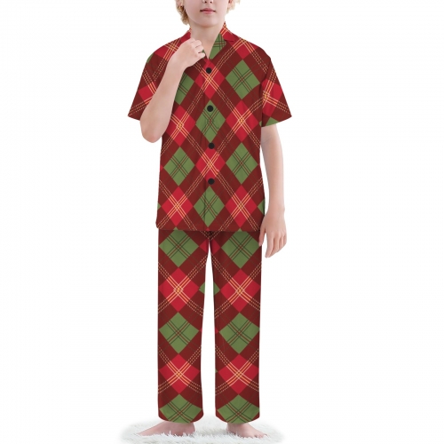 Big Boys' V-Neck Pajama Set (Model Sets 32)