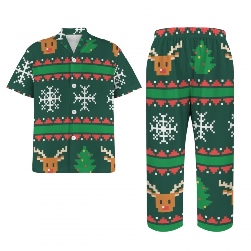 Little Boys' V-Neck Pajama Set (Model Sets 32)