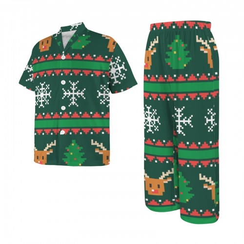 Little Boys' V-Neck Pajama Set (Model Sets 32)