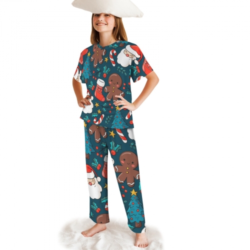 Big Girls' Crew Neck Pajama Set (Model Sets 31)