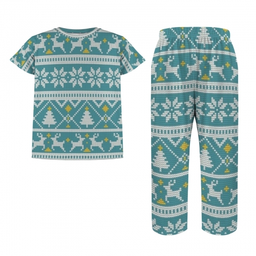 Little Girls' Crew Neck Pajama Set (Model Sets 31)