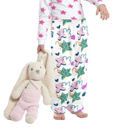 Custom Little Kids' Flannel Pajama Trousers (Model L76)