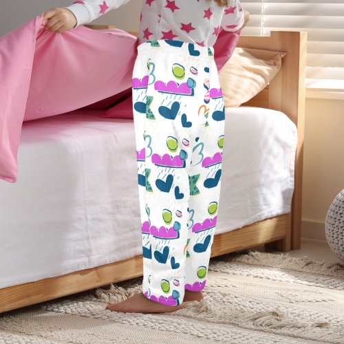 Custom Little Kids' Flannel Pajama Trousers (Model L76)