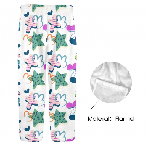 Custom Little Kids' Flannel Pajama Trousers (Model L76)