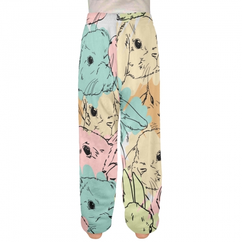 Custom Big Kids' Flannel Pajama Trousers (Model L76)