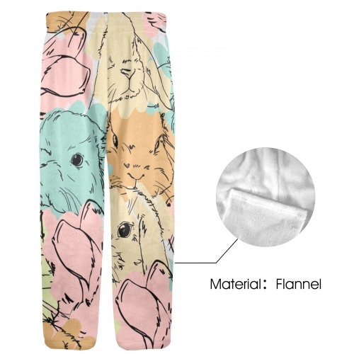 Custom Big Kids' Flannel Pajama Trousers (Model L76)