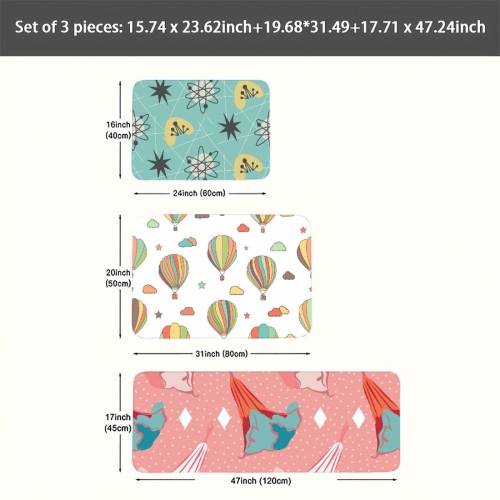 3-Piece Kitchen Mat Set | Ships from USA