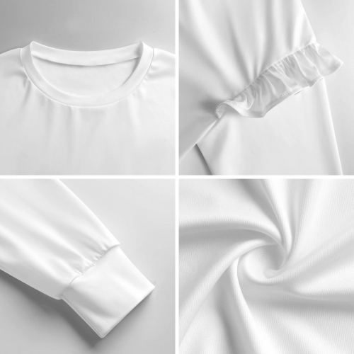 Women’s Lightweight Ruffle Shoulder Sweatshirt