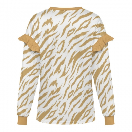 Women’s Lightweight Ruffle Shoulder Sweatshirt