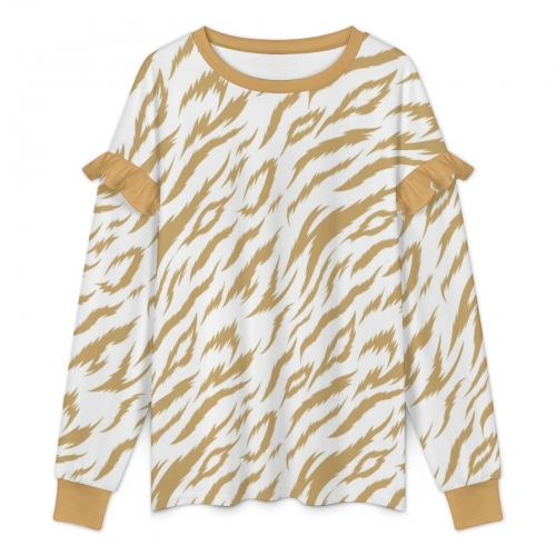 Women’s Lightweight Ruffle Shoulder Sweatshirt