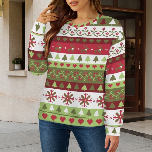 Women's Crew Neck Sweater (Model H75) (Made in Queens)