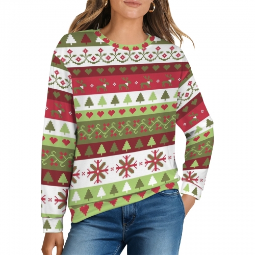 Women's Crew Neck Sweater (Model H75) (Made in Queens)