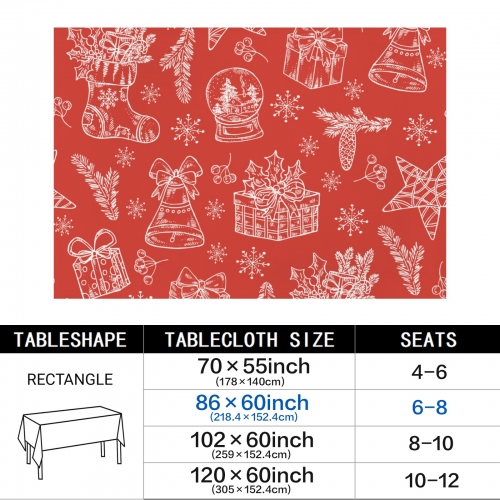 Rectangular Tablecloth 86" x 60"(Made in Queens)