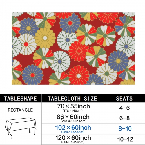 Rectangular Tablecloth 102" x 60"(Made in Queens)