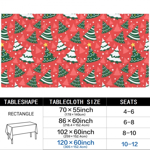 Rectangular Tablecloth 120" x 60"(Made in Queens)