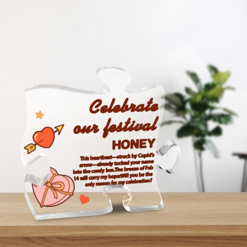 Personalized Puzzle Shaped Acrylic Plaque