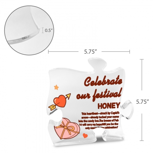 Personalized Puzzle Shaped Acrylic Plaque